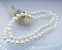 wedding photo - 16inch 5-5.5mm aaa grade white akoya real pearls necklace choker 14k--Daily jewelry--pearl jewelry--wedding jewelry--fine gift