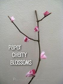 wedding photo - Tissue Paper Cherry Blossoms