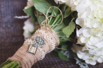 wedding photo - Jewel Encrusted Wedding Bouquet Photo Charm