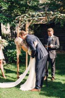 wedding photo - Detachable Silk Chiffon Train for Annie Wedding Gown