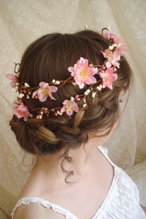 wedding photo - Cherry Blossom Flower Head Wreath