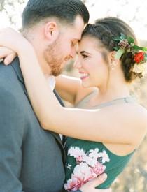 wedding photo - Hunter Green and Berry Engagement Inspiration