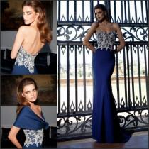 wedding photo - High Quality Evening Dresses 2015 Tarik Ediz Heavy Beaded Blue Sleeveless Mermaid Prom Party Formal Dresses Gowns Dress For Woman Fashion Online with $117.72/Piece on Hjklp88's Store 