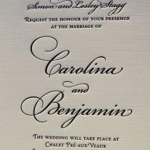 wedding photo - Letterpress Wedding Invitation - Traditional - Sample