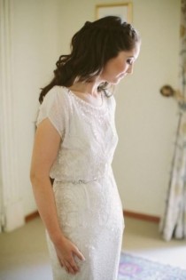 wedding photo - 35 Prettiest Short Sleeve Wedding Dresses 