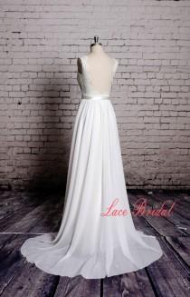 wedding photo - Sweetheart Wedding Gown, Outside Bridal Gown, Chiffon Wedding Dress, A-line Wedding Dress