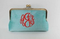 wedding photo - Personalized clutch,bridesmaid clutch, monogrammed clutch , wedding clutch,personalized gifts