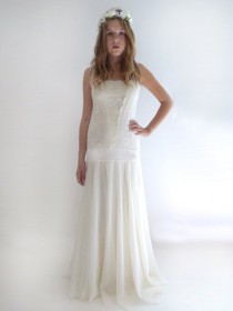 wedding photo - lace wedding dress-wedding dress /lace fishtail wedding dress/ mermaid style wedding dress custom size : GRACE Lace Flapper Dress