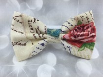 wedding photo - Vintage Love Letter Small Pet Dog Cat Bow / Bow Tie