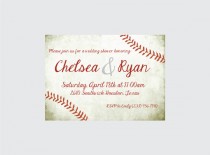 wedding photo - Baseball Wedding Shower Invitation- Baseball Wedding Shower Invite- Baseball Theme Wedding Shower Invitation- Baseball Invitation