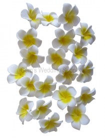 wedding photo - 20 x Small Frangipani Flowers, 4-5cm Wedding Decoration, Latex Foam, FREE POSTAGE Australia Wide