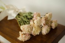 wedding photo - Bunch of cream dried peonies, cream peonies, ivory peonies, dried peonies, cream peony,  cream dried flowers