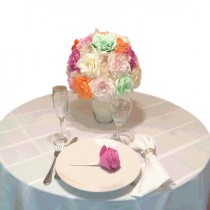 wedding photo -  Orchid Rose centerpiece, Paper flower wedding table decor, Mint green Orchid & Orange centerpiece, Bridal shower decor, Floral arrangements