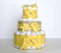 wedding photo -  3 tier diaper cake Baby Shower Gift / Baby Shower Centerpiece