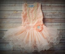 wedding photo -  Peach Toddler Flower Girl Tutu Dress