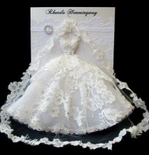 wedding photo -  Custom Order Handmade Bridal Wedding Dress Card