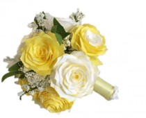 wedding photo -  Yellow rose bouquet, Yellow Vintage bouquet, Wedding bouquet, Paper Bouquet, Romantic bouquets, Yellow rose, peony bouquet, Fake bouquet