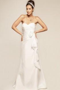 wedding photo -  Powerful Zipper Sheath/Column Bow Taffeta Bridal Wedding Dress
