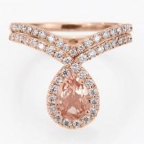 wedding photo -  Silly Shiny Diamonds / "Blisss" Engagement Ring Set / Diamond Wedding Rings Set /
