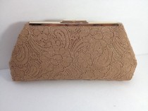 wedding photo - Gold Sparkle  Lace Clutch Purse with Gold Frame, Lace Clutch Purse, Wedding Purse, Special Occasion Clutch, Mother of the Bride or Groom