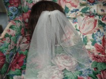 wedding photo - Flower Girl/ First Communion Veil ,Approx. 13 1/2" Long, White or Ivory New GREAT WITH A TIARA