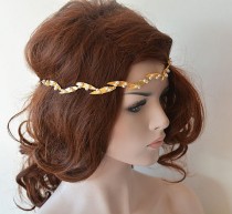 wedding photo -  Bridal Crown, Leaf crown, wedding headband, Gold Bridal Headband, Wedding Crown, Bridal Hair Accessory, Wedding hair Accessory