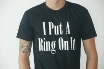 wedding photo - I Put A Ring On It Men's T-Shirt. Sizes S-2XL. Engagement Party Shirt. Wedding shirt. Groom tee. Groom tee shirt.