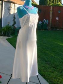 wedding photo - white beaded long nightgown size large