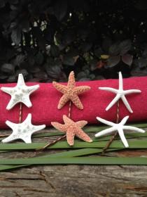 wedding photo - Starfish Bobby Pin Package, starfish bobby pins, mermaid accessories, beach weddings, nautical hair