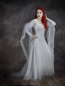 wedding photo - Tianna Fairy Tale Romantic Wedding Dress - Handmade To Your Measurements & Colors (including plus size!) Romantic Gothic Princess Bride