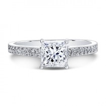 wedding photo - Solitaire Princess Cut Engagement Ring