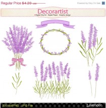 wedding photo - ON SALE Flowers clip art, Lavender clip art,frame clip art,lavender bouquet,label flowers clip art, INSTANT Download