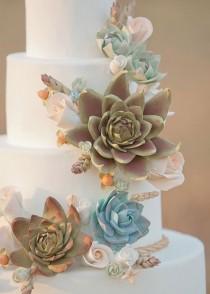 wedding photo - 30 Succulent Wedding Cake Idea: 2015's Hottest Trend