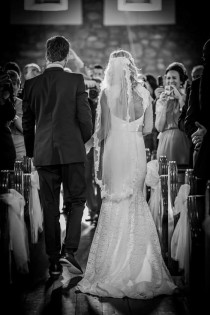 wedding photo - Single Tier Lace Wedding Veil