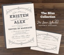 wedding photo - Printable Wedding Invitation - Bliss