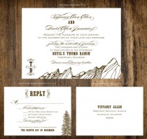 wedding photo - SAMPLE - Mountain Ranch Wedding Invitation