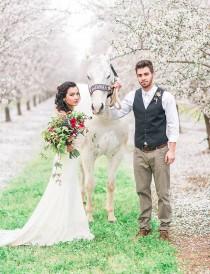 wedding photo - Dreamy Bohemian Almond Orchard Wedding Inspiration