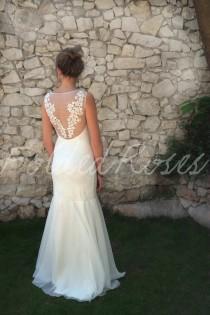 wedding photo - lace wedding dress-wedding dress /lace fishtail wedding dress/ mermaid style wedding dress custom size : LEILA Floral Lace Dress