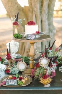 wedding photo - Red Velvet – Luxe Winter Styling In Leather And Lace