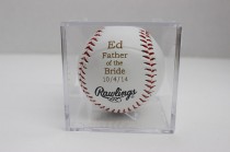 wedding photo - Laser Engraved Baseball & Case - Personalized Gift - Christmas Gift - Groomsmen Gift - Groomsman Gift - Baseball - Case