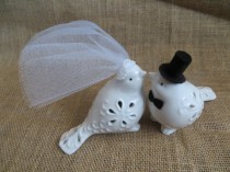 wedding photo - Wedding Bird Cake Topper, Ceramic Bird Cake Topper, Love bird Wedding Cake Topper, Wedding Bird Topper, Wedding Cake Topper