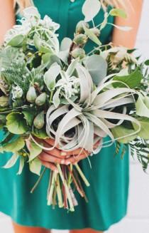 wedding photo - 20 Green Bouquets For Earth Day