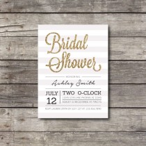 wedding photo - Glitter Bridal Shower Invite - Customizable - Digital Printable
