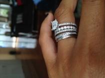 wedding photo - Engagement Ring, Wedding Band, & A Band For Each Child. Love