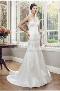 wedding photo -  Mia Solano Satin Slim A-line Wedding Dress - Ainsley | M1400Z