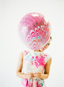 wedding photo - Tassel With 20" Marble Balloon