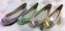 wedding photo - Dyeable Wedding Shoes - Custom Color - Over 100 Colors - Flat Wedding Shoes - Flat Bridal Shoes - Peep Toe Flats - Ballet Peep Toe Flats