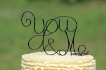 wedding photo - Black You and Me Wire wedding Cake Toppers - Decoration - Beach wedding - Bridal Shower - Bride and Groom - Rustic Country Chic Wedding