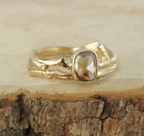 wedding photo - Rose Cut Diamond Branch Engagement Ring