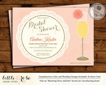 wedding photo - Dahlia Flower Mimosa Bridal Shower Invitation - Bridal Luncheon Invite - Bridal Brunch Invitation - Doily - Printable
